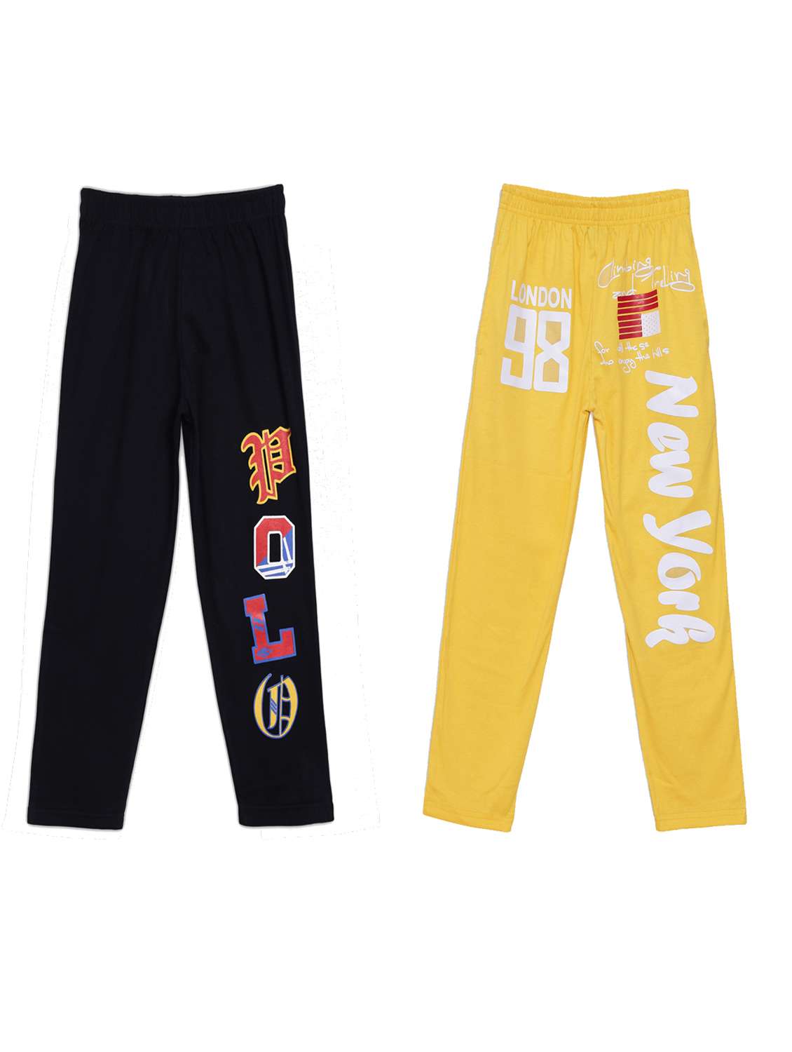 boys pack of 2 printed track pants