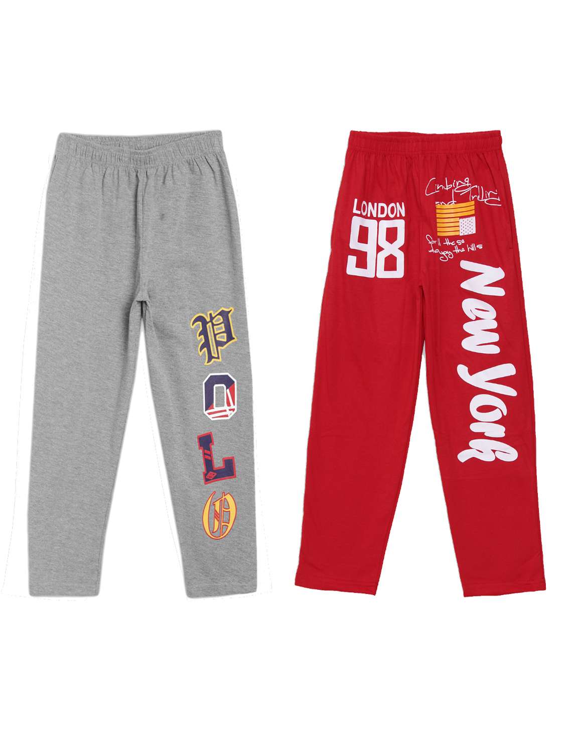 boys pack of 2 printed track pants