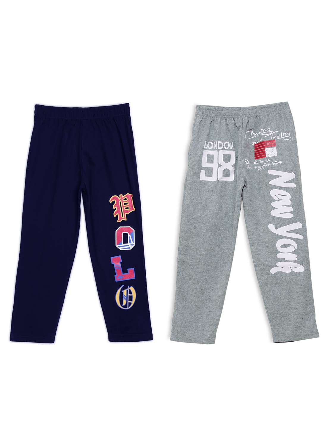 boys pack of 2 printed track pants