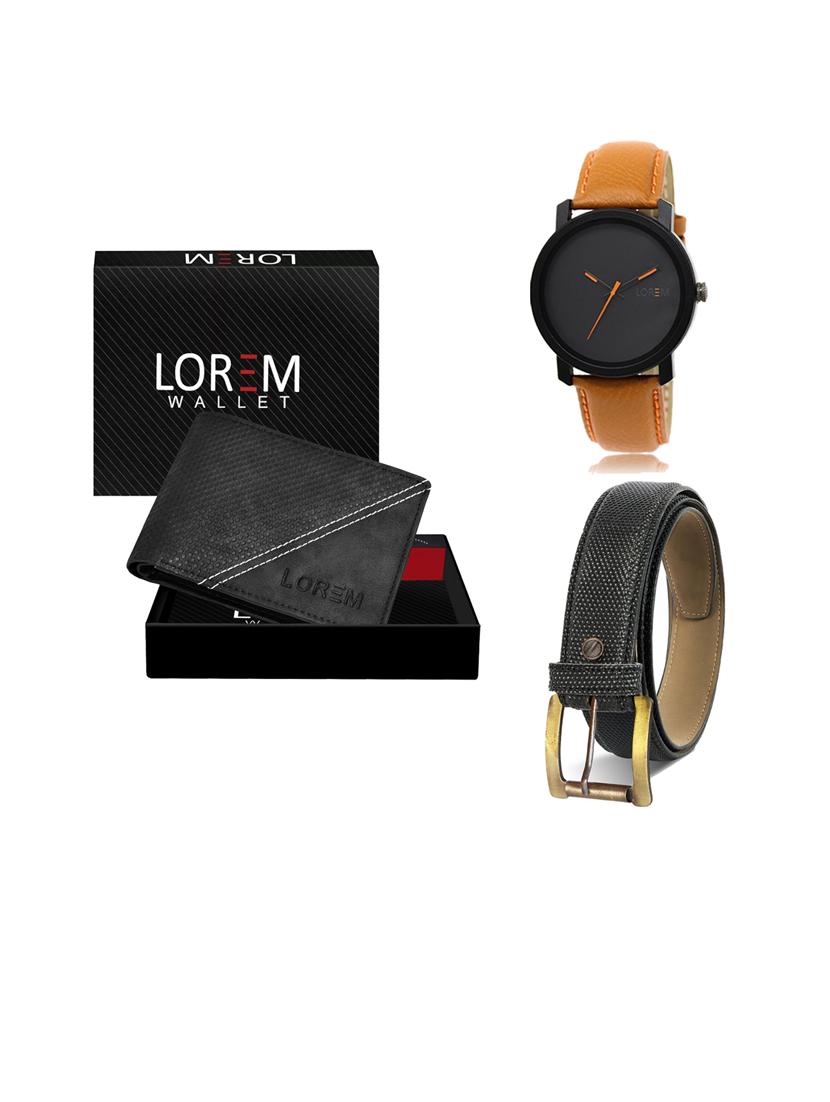 belt, wallet & watch gift combo - 19451287 -  Zoom Image - 0