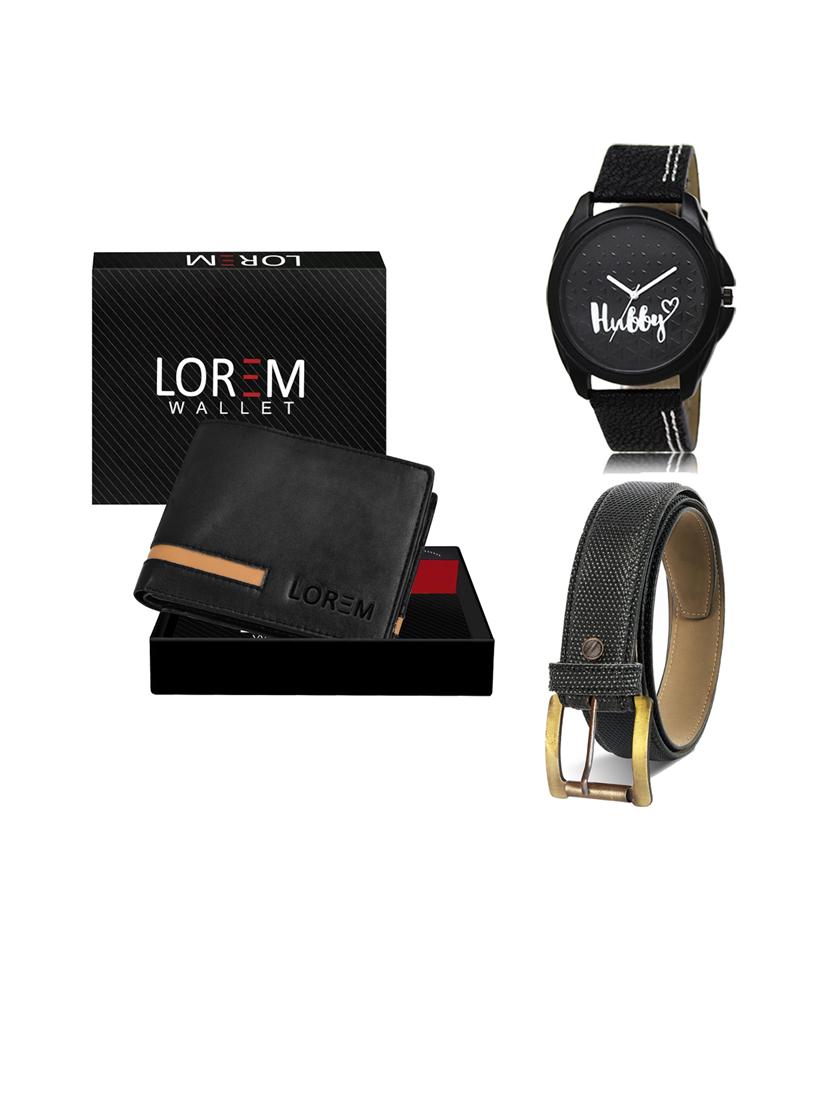 belt, wallet & watch gift combo - 19451303 -  Zoom Image - 0