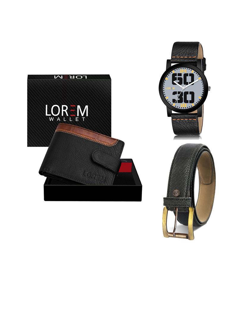belt, wallet & watch gift combo - 19451308 -  Zoom Image - 0