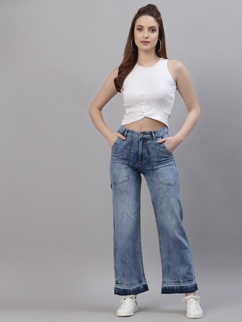 women's crop round neck top - 19451383 - Standard Image - 3