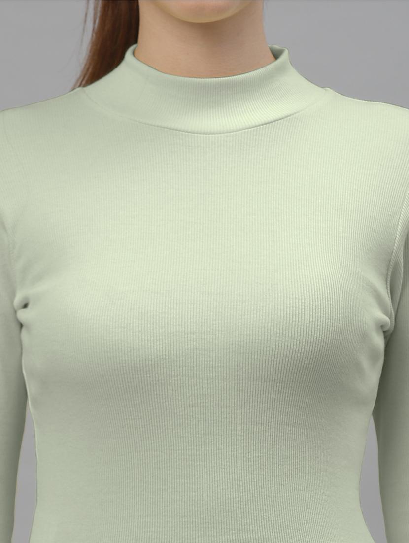 women's straight high neck top - 19451734 - Standard Image - 3
