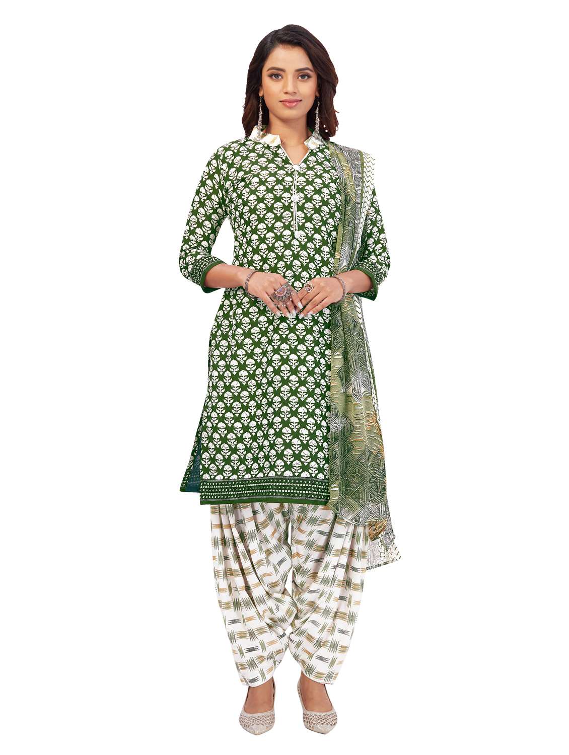 printed unstitched salwar suit