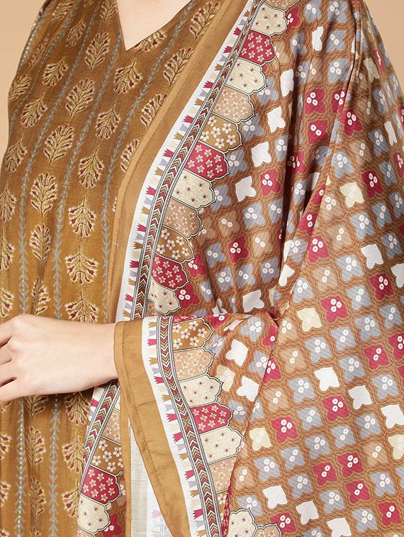printed kurta dupatta set - 19452042 - Standard Image - 3