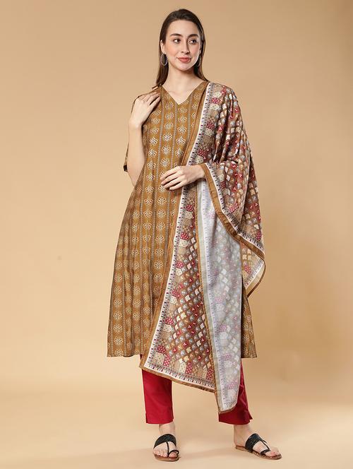 printed kurta pant set - 19452044 - Standard Image - 0