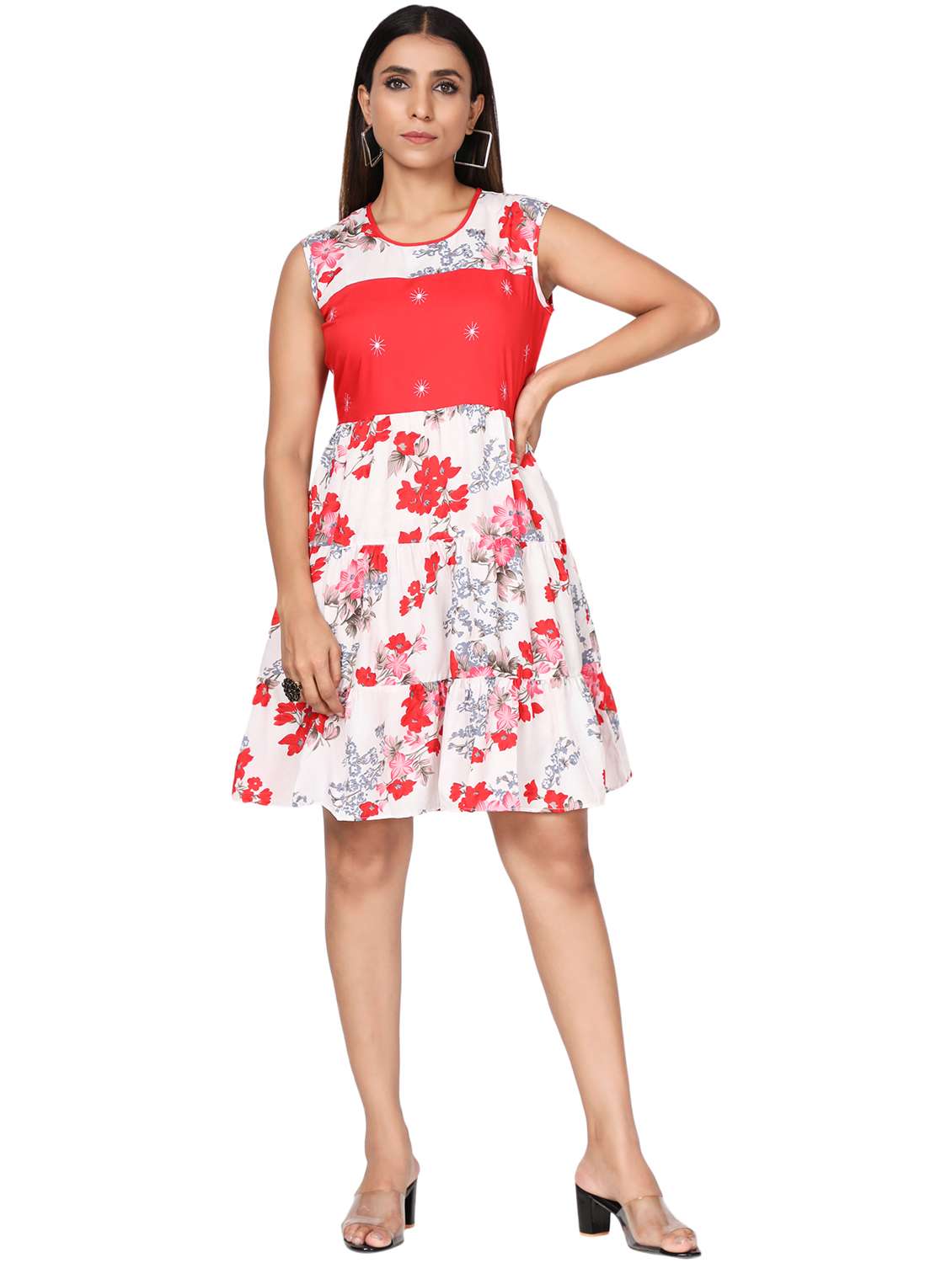women's fit & flare floral dress