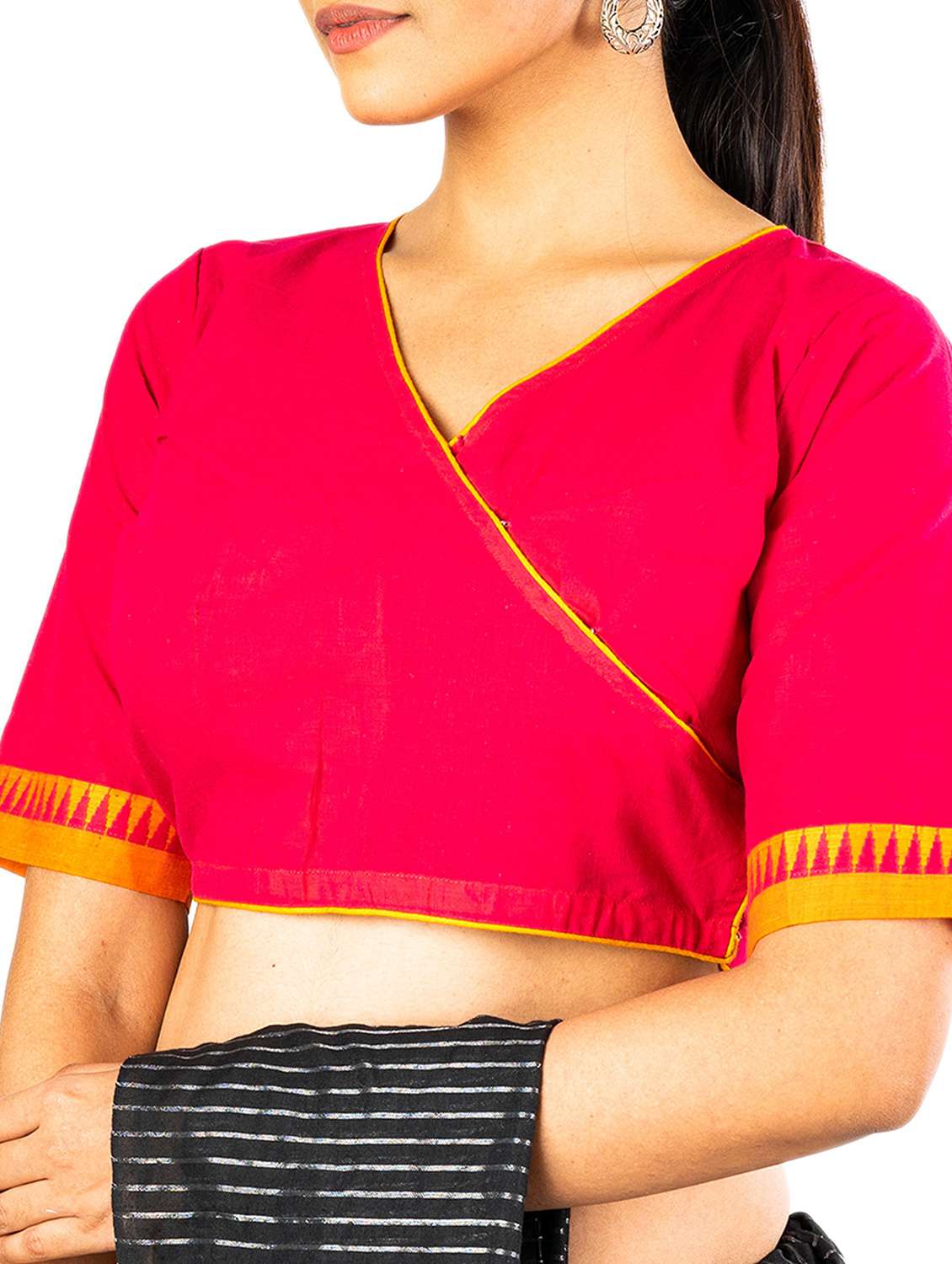 pink self design blouse - 19452143 -  Standard Image - 3