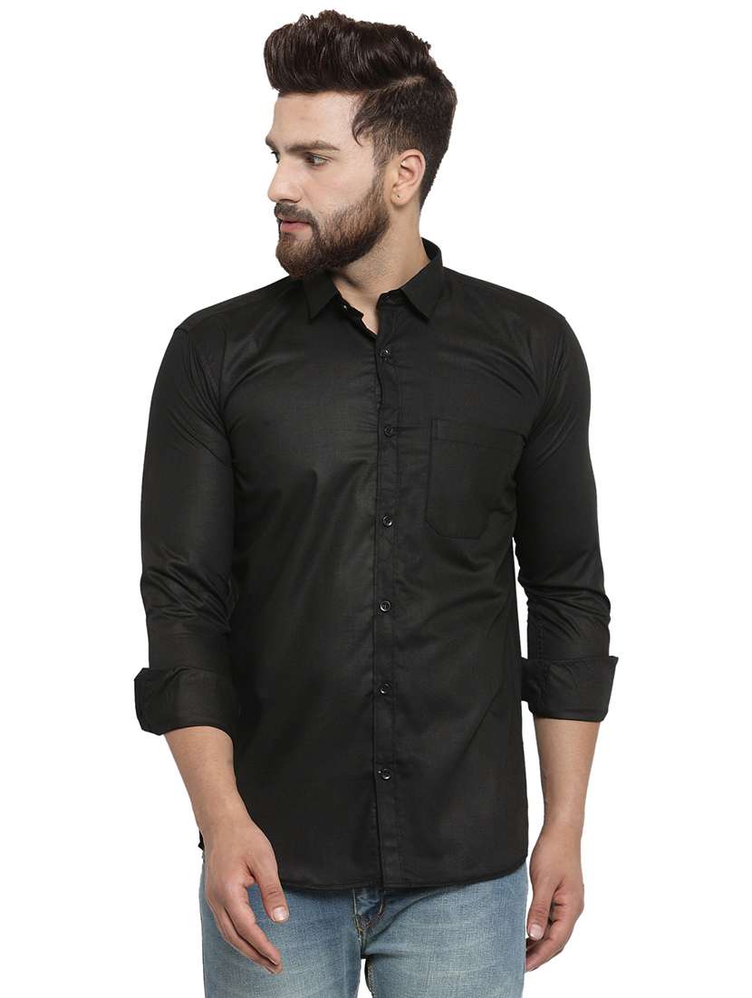 mens solid casual shirt