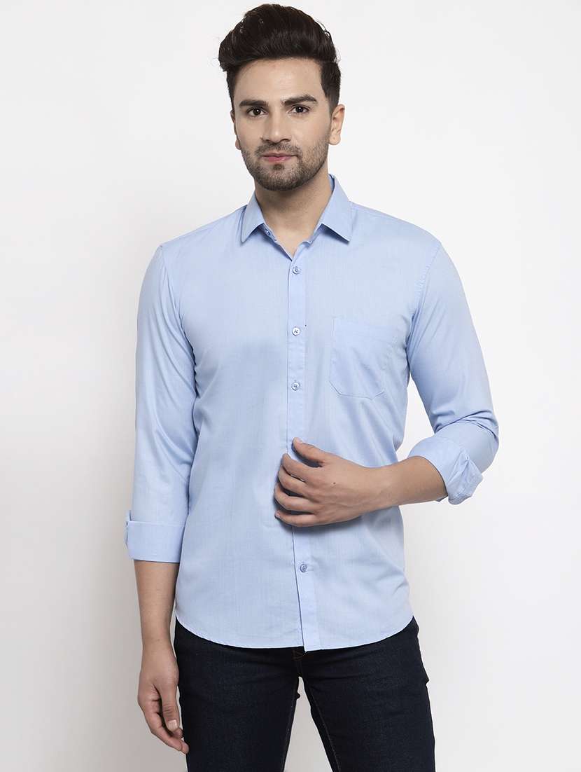 mens solid casual shirt - 19452965 - Zoom Image - 0