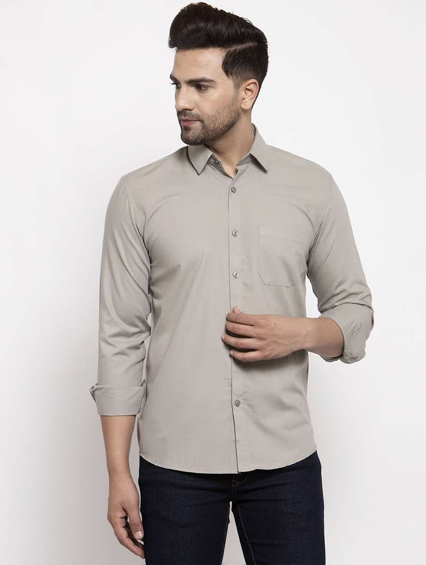 mens solid casual shirt - 19452970 - Zoom Image - 0