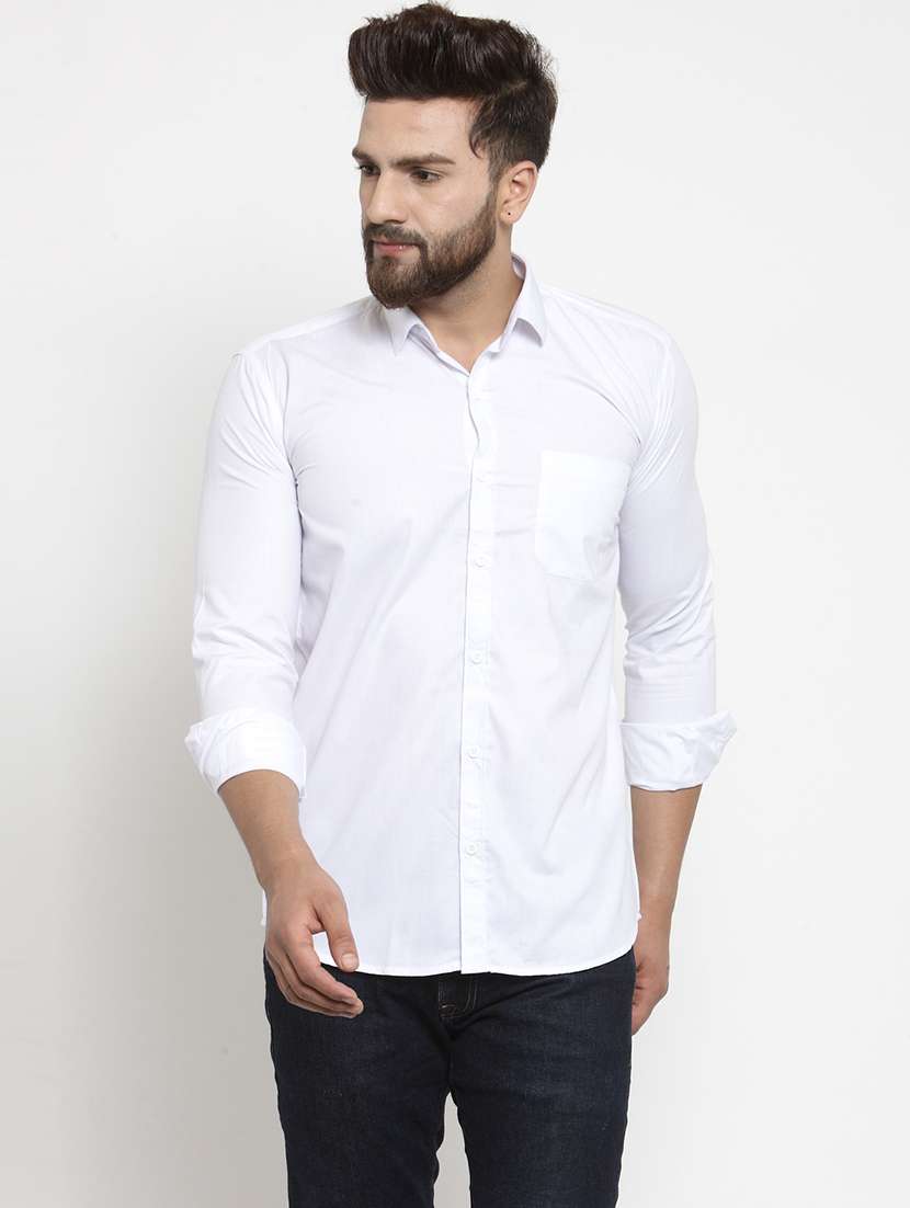 mens solid casual shirt