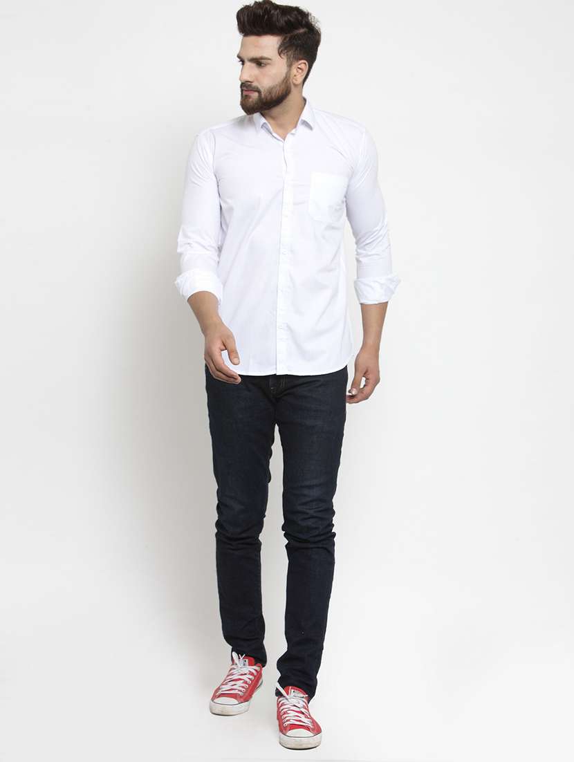 mens solid casual shirt - 19452971 -  Standard Image - 3