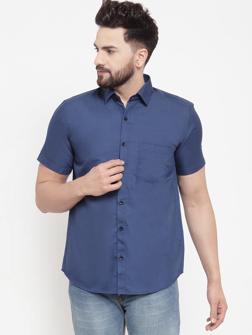 mens solid casual shirt - 19452992 - Zoom Image - 0
