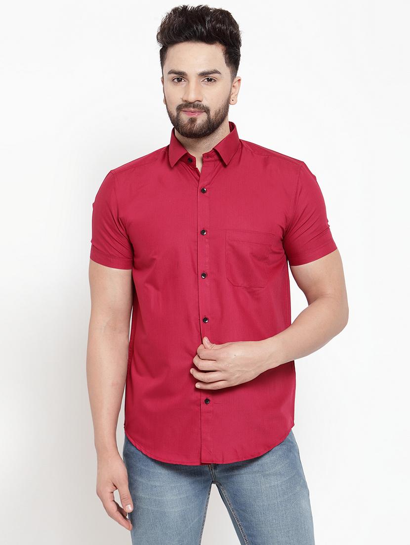 mens solid casual shirt - 19452993 - Zoom Image - 0