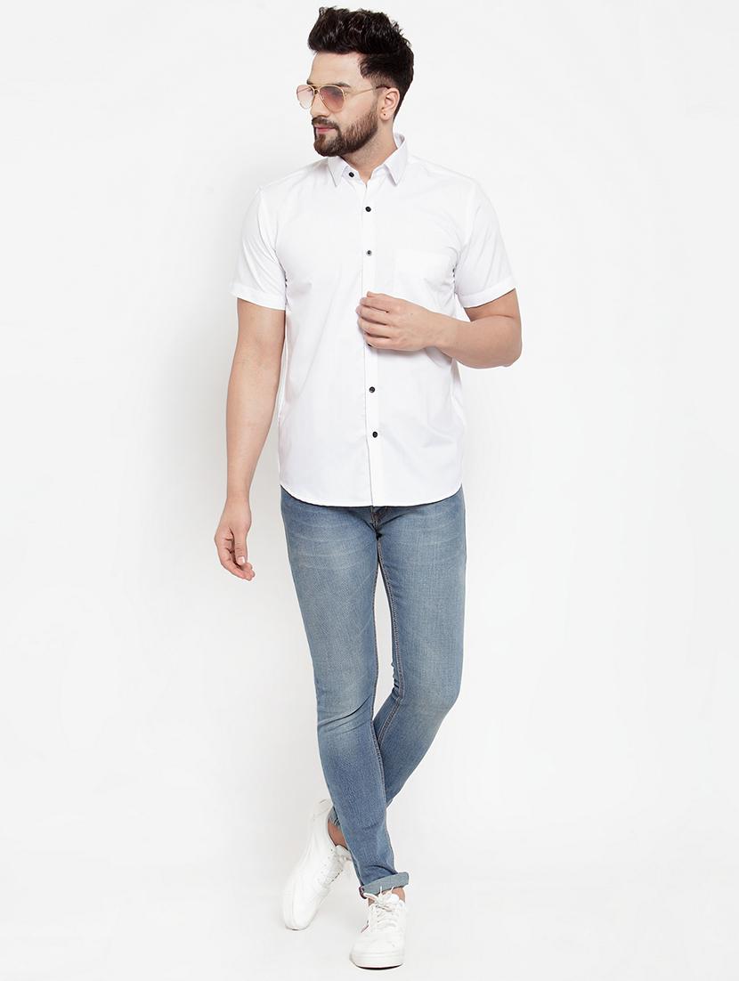 mens solid casual shirt - 19452996 - Standard Image - 3