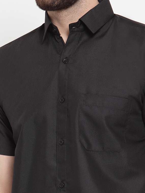 mens solid casual shirt - 19452998 - Standard Image - 3