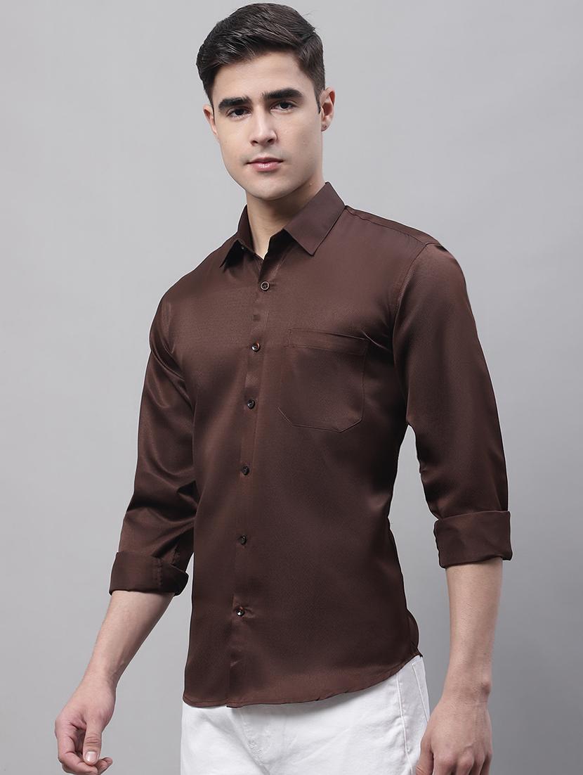 mens solid casual shirt - 19453016 - Zoom Image - 0
