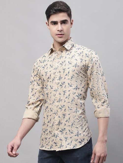mens leaf print casual shirt - 19453029 -  Standard Image - 0