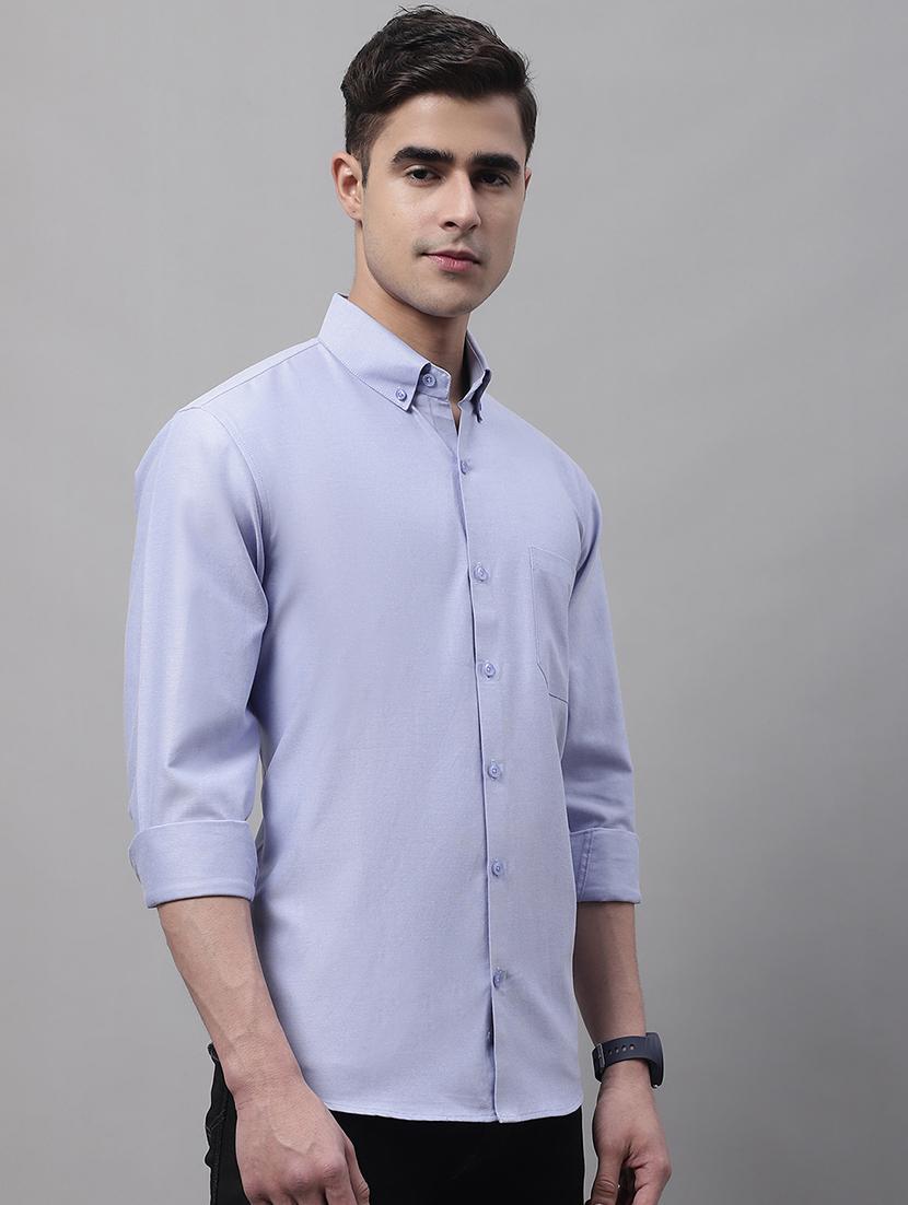 blue cotton casual shirt - 19453031 - Zoom Image - 0
