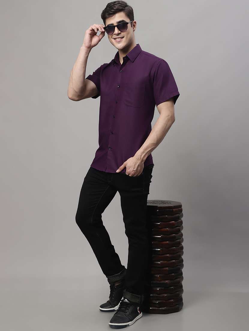 mens solid casual shirt - 19453048 -  Standard Image - 3