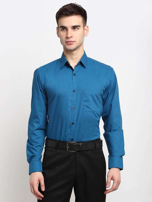 mens solids formal shirt - 19453110 -  Standard Image - 0