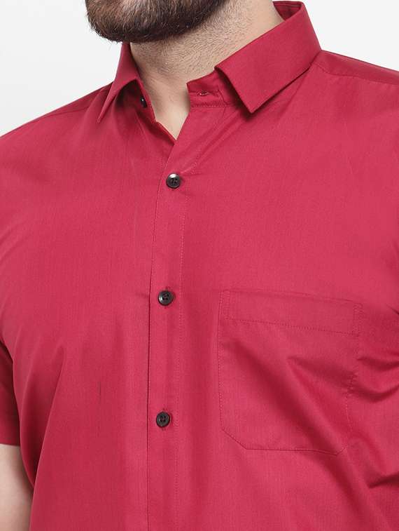 mens solids formal shirt - 19453127 -  Standard Image - 3