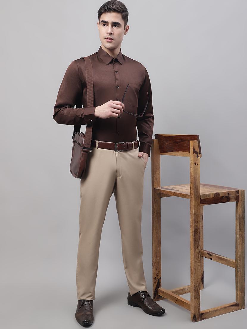 mens solids formal shirt - 19453145 - Standard Image - 3