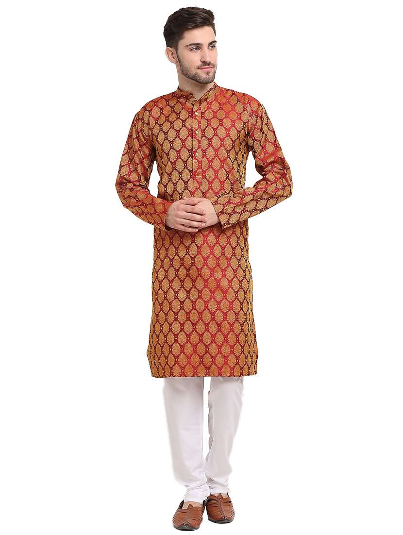 men self designed long sleeve kurta and pajama