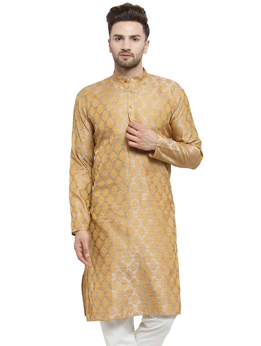 men self designed long sleeve kurta and pyjama set