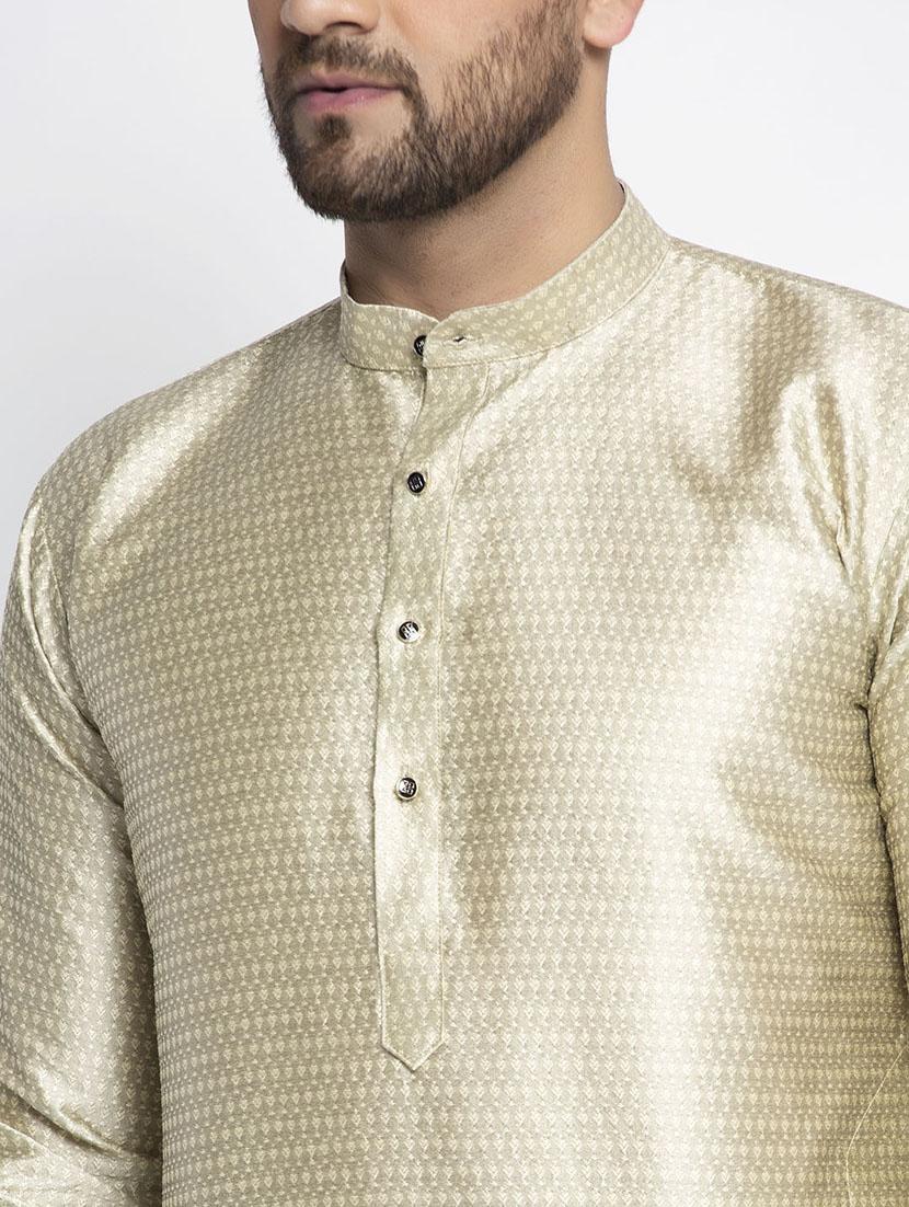 men self designed kurta pyjama set - 19453273 - Standard Image - 3