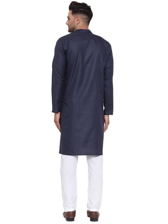 solid cotton kurta pyjama set - 19453347 - Standard Image - 3