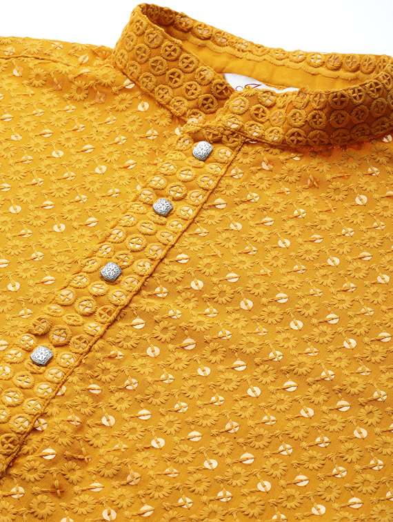 sequined embroidered kurta pyjama set - 19453390 -  Standard Image - 5