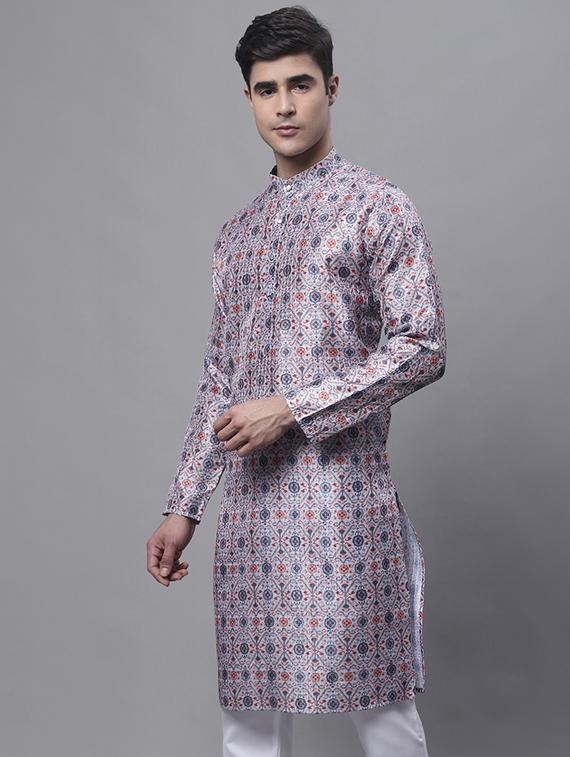 men printed long kurta - 19453445 -  Zoom Image - 0