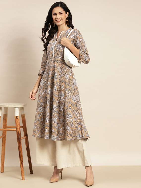 women's flared kurta - 19453982 -  Standard Image - 3