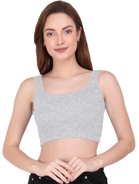 women's crop round neck top - 19466684 - Zoom Image - 0