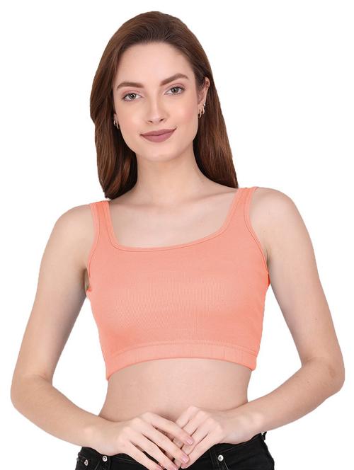 orange cotton blend regular bra - 19467251 - Standard Image - 0