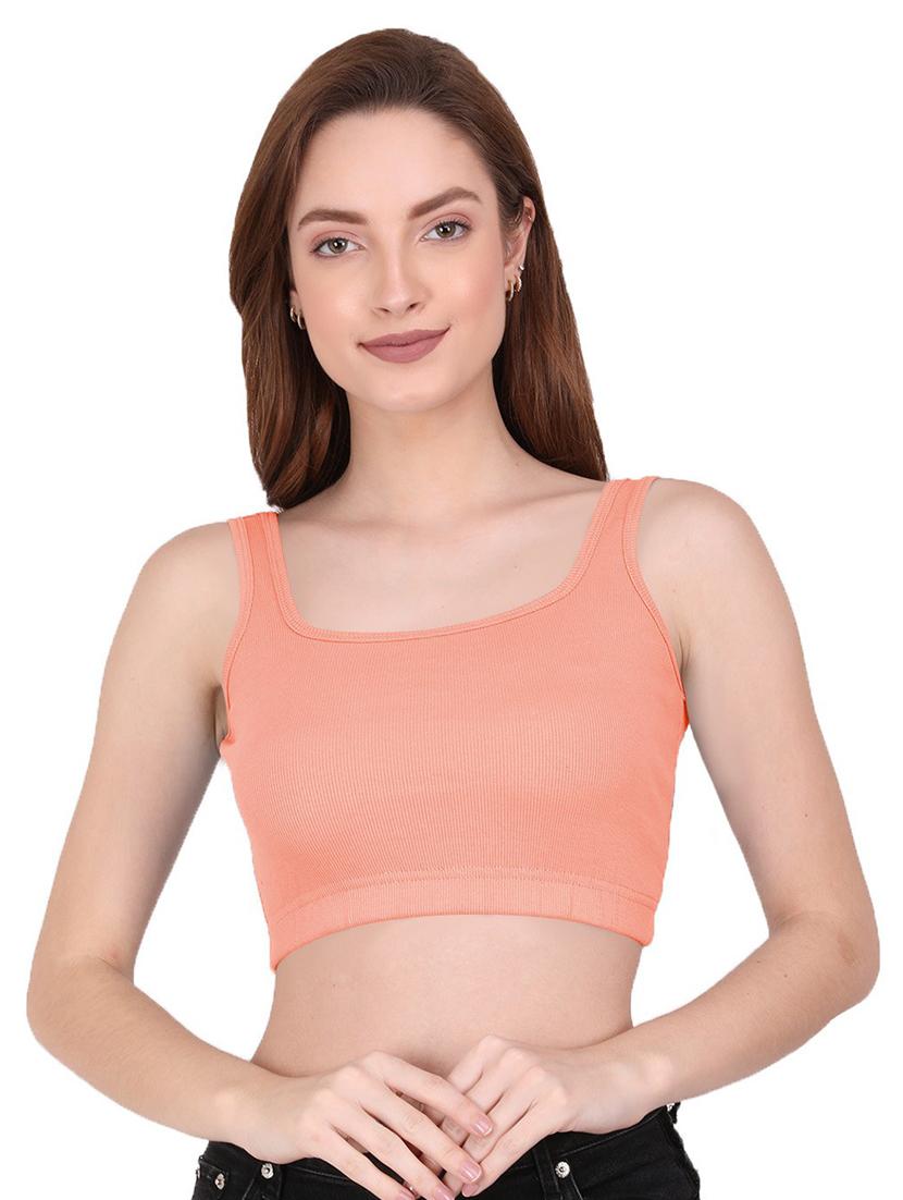 orange cotton blend regular bra - 19467251 - Zoom Image - 0