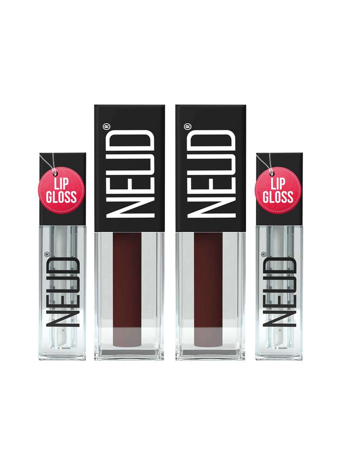 neud matte liquid lipstick espresso twist with almond oil,vitamine,smudgeproof 12-hour stay formula with free lip gloss-2 packs