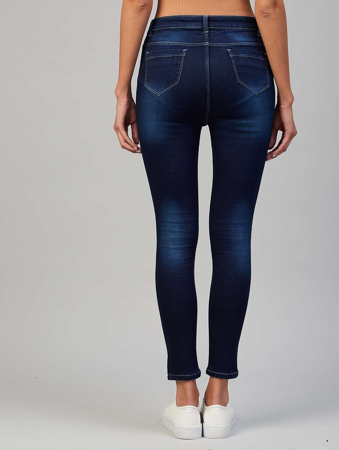 women washed high rise jeggings - 19471064 -  Standard Image - 3