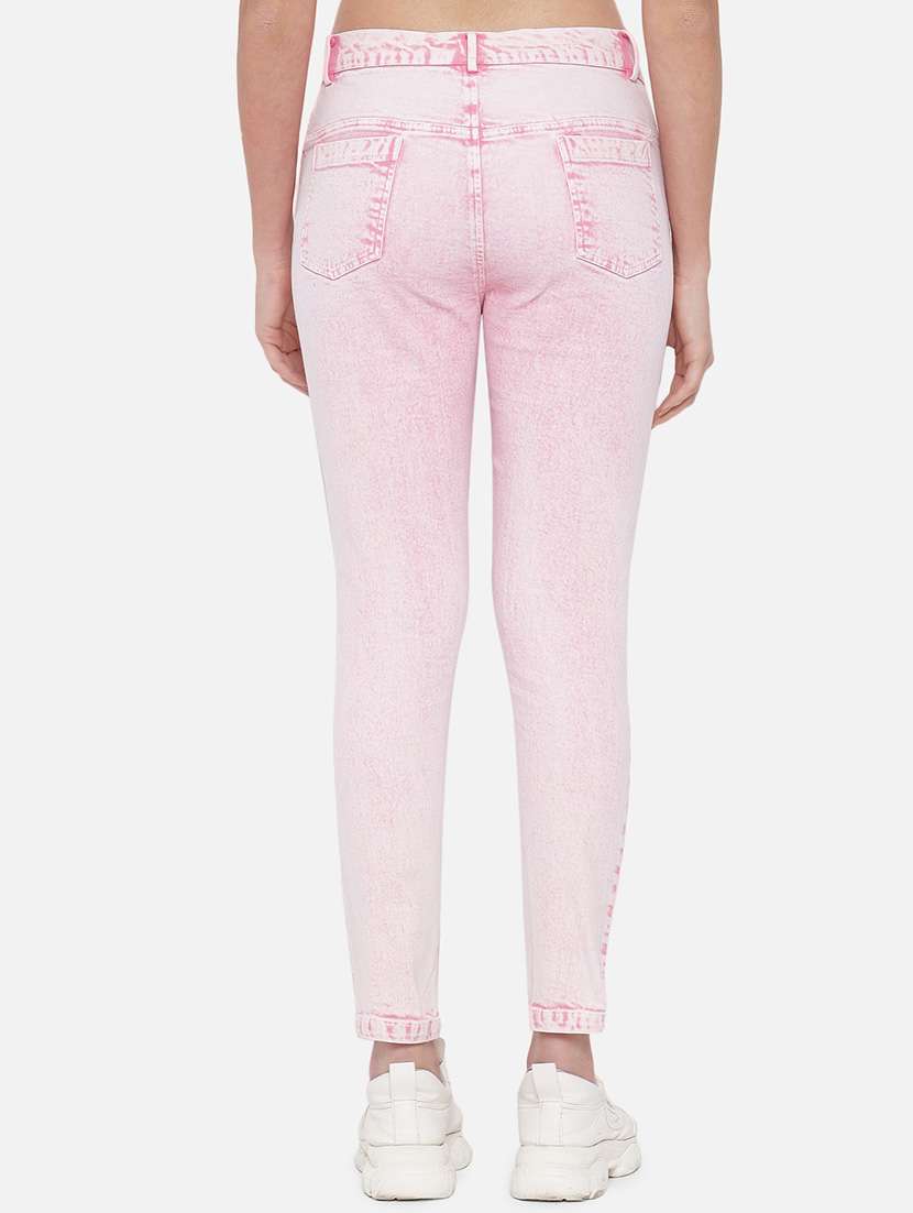 women high rise solid jeans - 19471090 -  Standard Image - 3