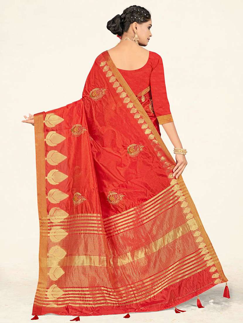 embellished woven saree - 19471848 -  Standard Image - 3