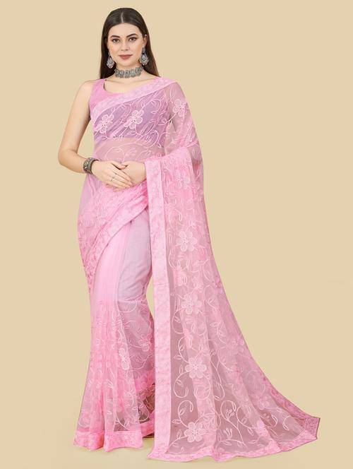 women's embroidered saree with blouse - 19471941 -  Standard Image - 0