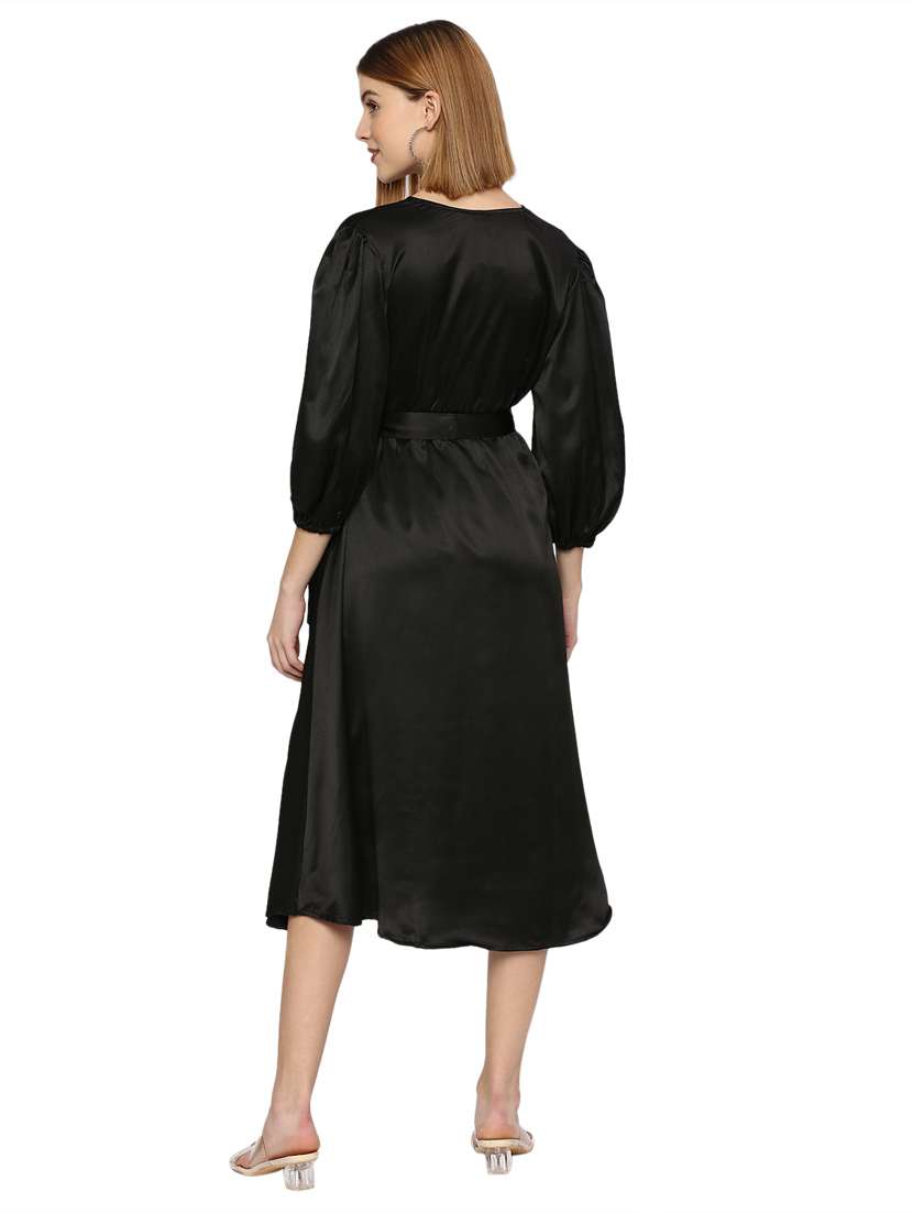 Women's Fit & Flare Solid Dress