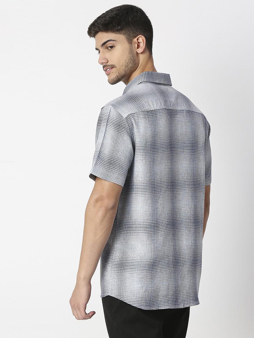 mens checks casual shirt - 19472771 - Standard Image - 3