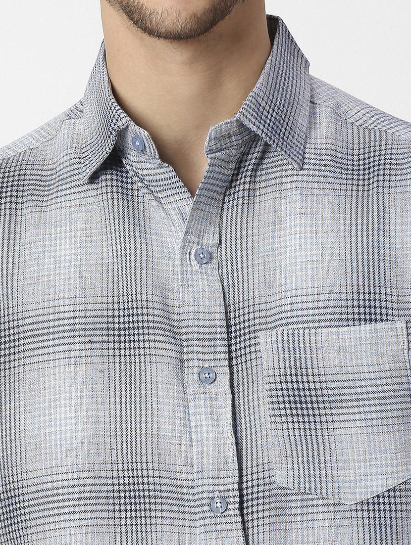 mens checks casual shirt - 19472771 - Standard Image - 5