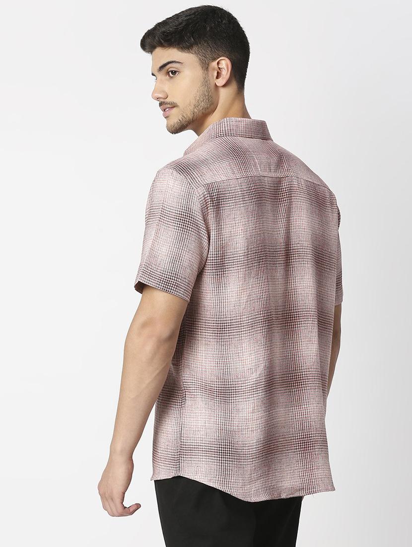 mens checks casual shirt - 19472775 - Standard Image - 3