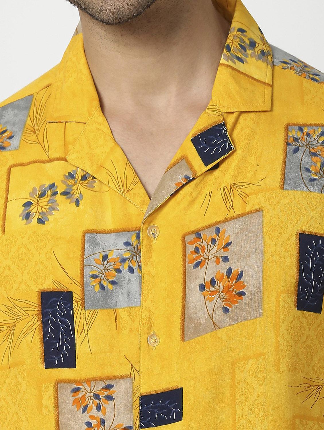 yellow rayon casual shirt - 19472792 - Standard Image - 5
