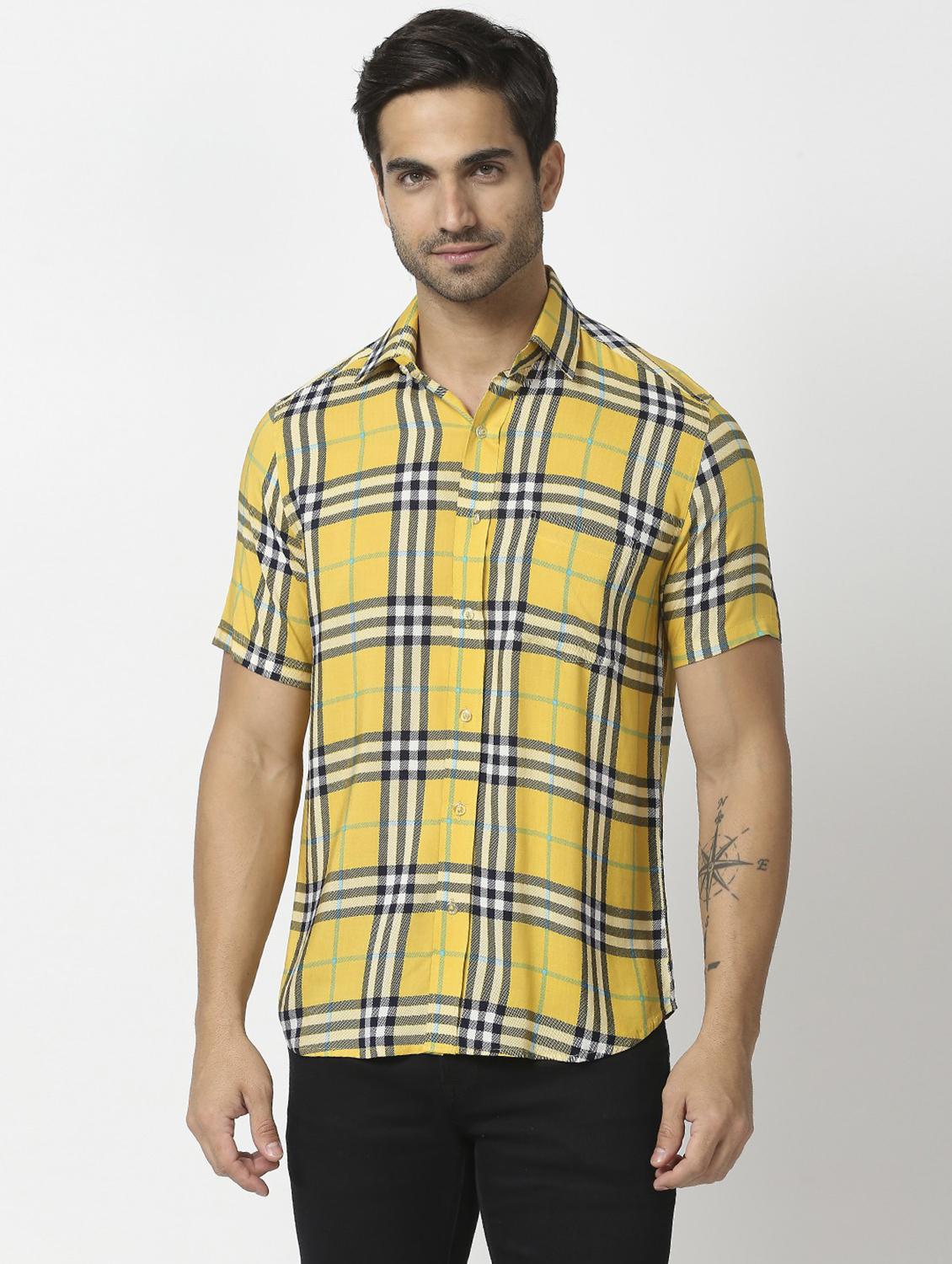 mens checks casual shirt - 19472793 -  Zoom Image - 0